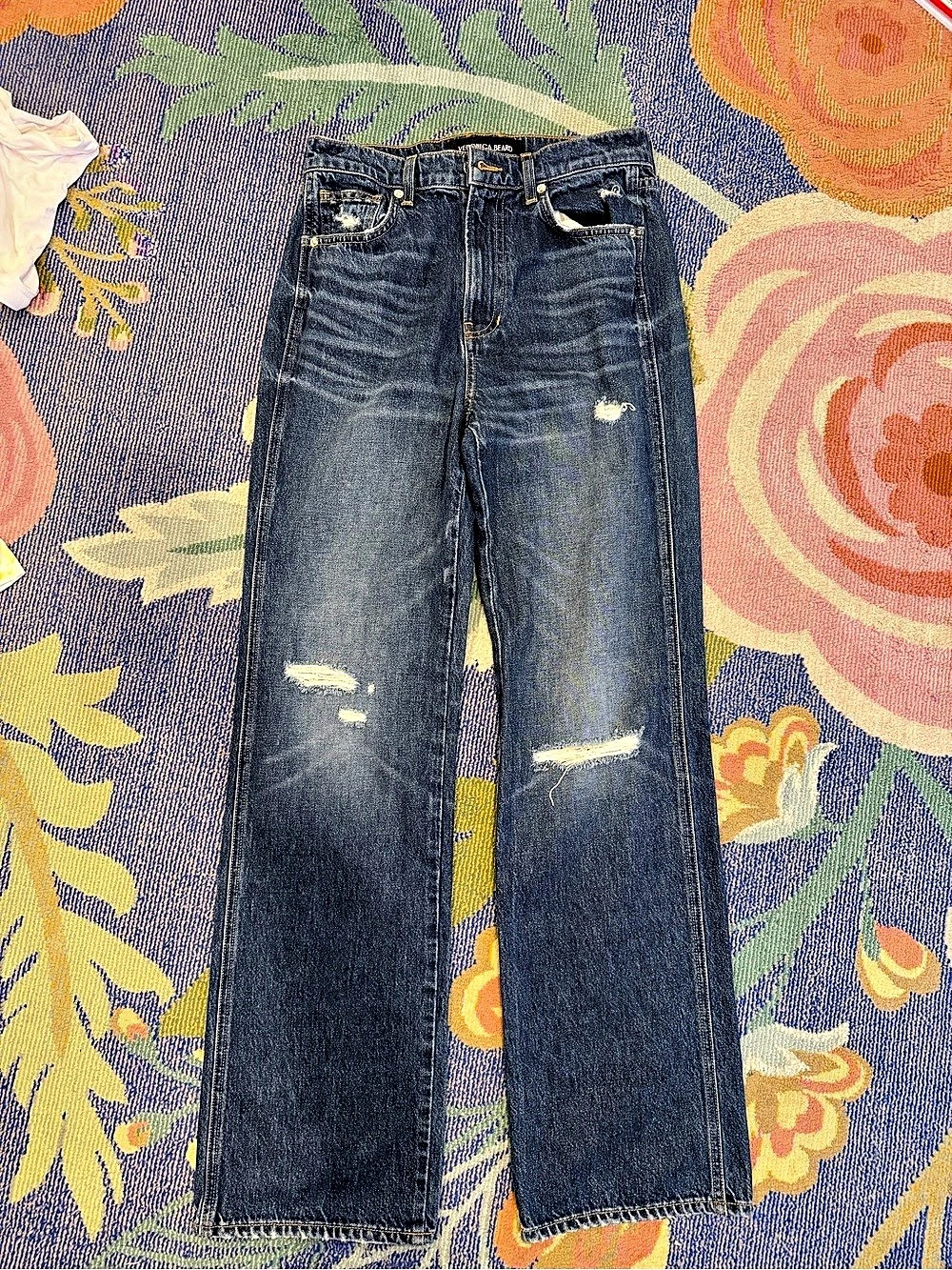 Veronica Beard Dylan Straight-Leg Jeans in City Lights, size 28.